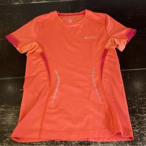 Odlo Orange Red Base Layer Top Size Small Running Climbing Athletic Shirt